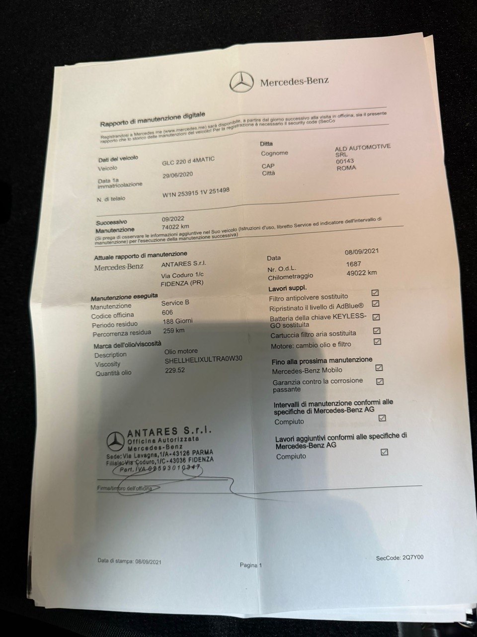 MERCEDES-BENZ GLC220D 4 MATIC