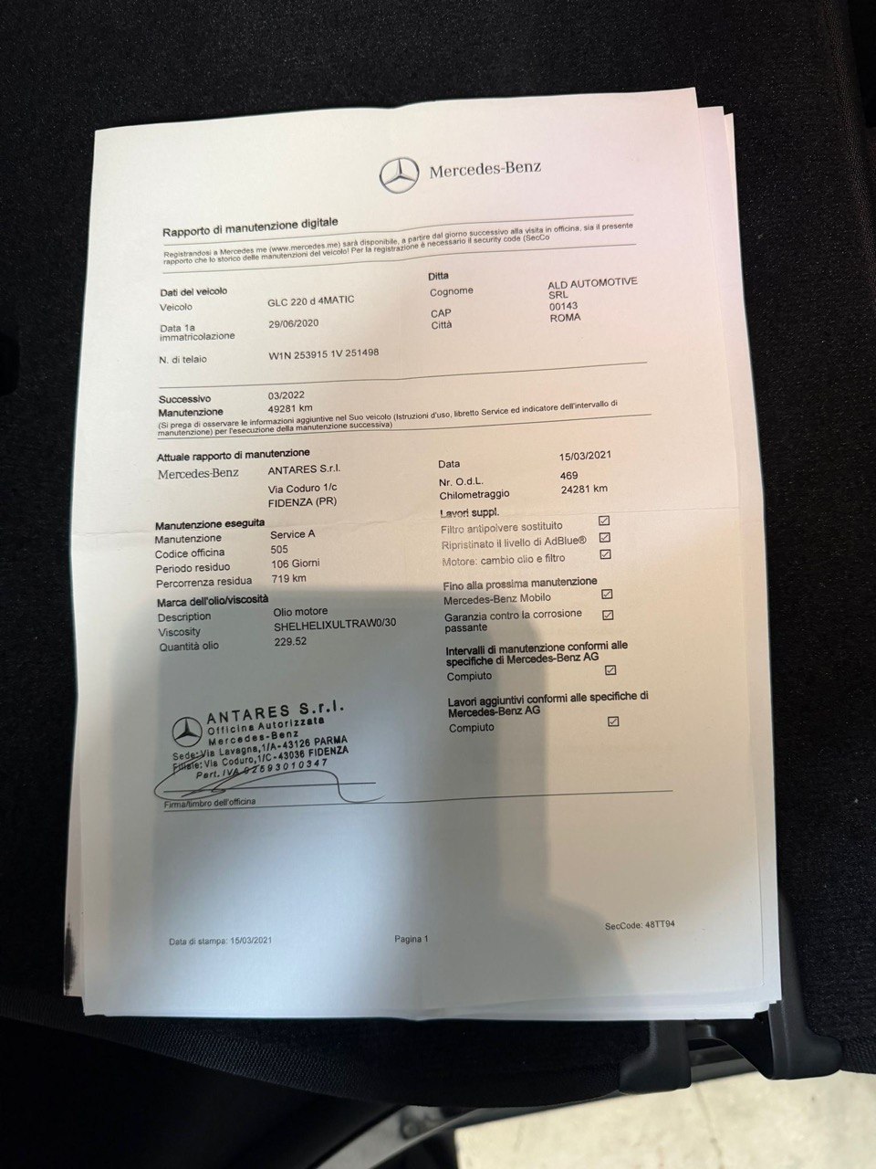 MERCEDES-BENZ GLC220D 4 MATIC