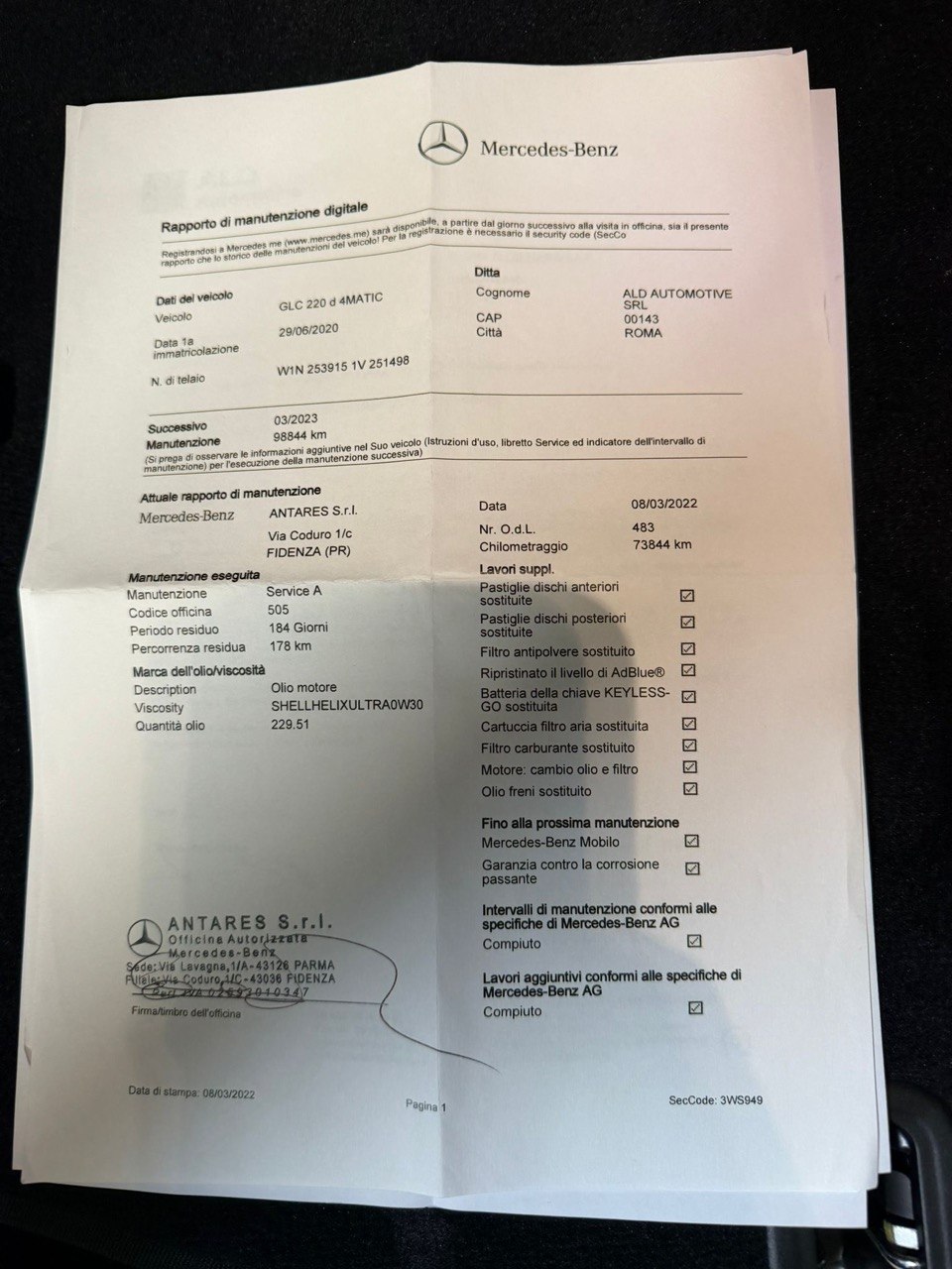 MERCEDES-BENZ GLC220D 4 MATIC